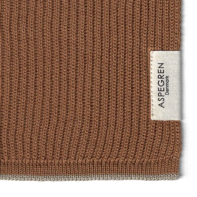 Aspegren Geschirrtuch - Gestrickt - Ripple - Camel: 26x26 cm