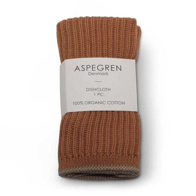 Aspegren Geschirrtuch - Gestrickt - Ripple - Camel: 26x26 cm