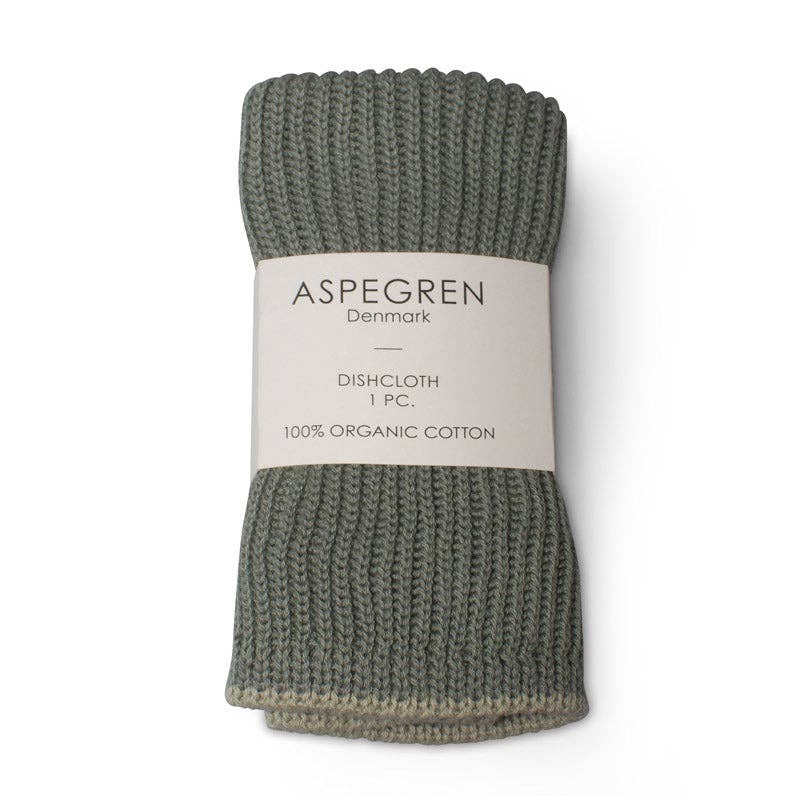 Aspegren Geschirrtuch, gestrickt, gewellt, Seegras: 26x26 cm
