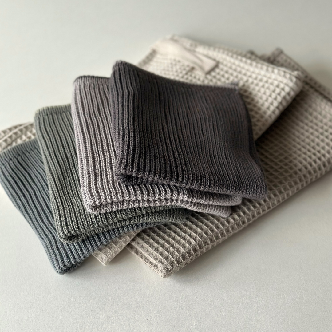 Aspegren Geschirrtuch, gestrickt, gewellt, Seegras: 26x26 cm
