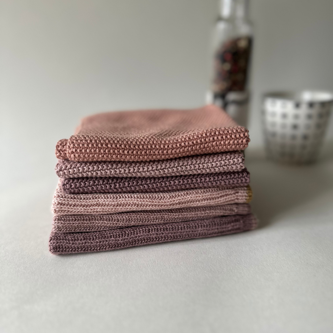 Aspegren Spültuch gestrickt, einfarbig, lila: 26x26 cm