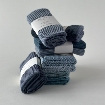 Aspegren Spültuch, gestrickt, einfarbig, türkis: 26x26 cm
