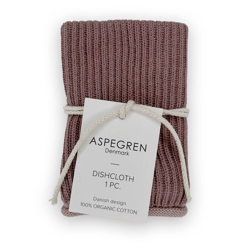 Aspegren Spültuch - Gestrickt - Ripple - Holunderbeere: 26x26 cm