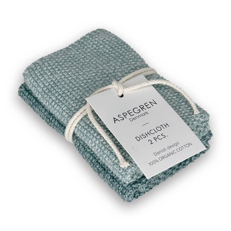 Aspegren Spültuch - gestrickt - Mischung - Seegrün: 26x26 cm