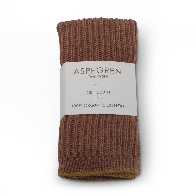 Aspegren Geschirrtuch - Strickt - Ripple - Rootbeer: 26 x 26 cm