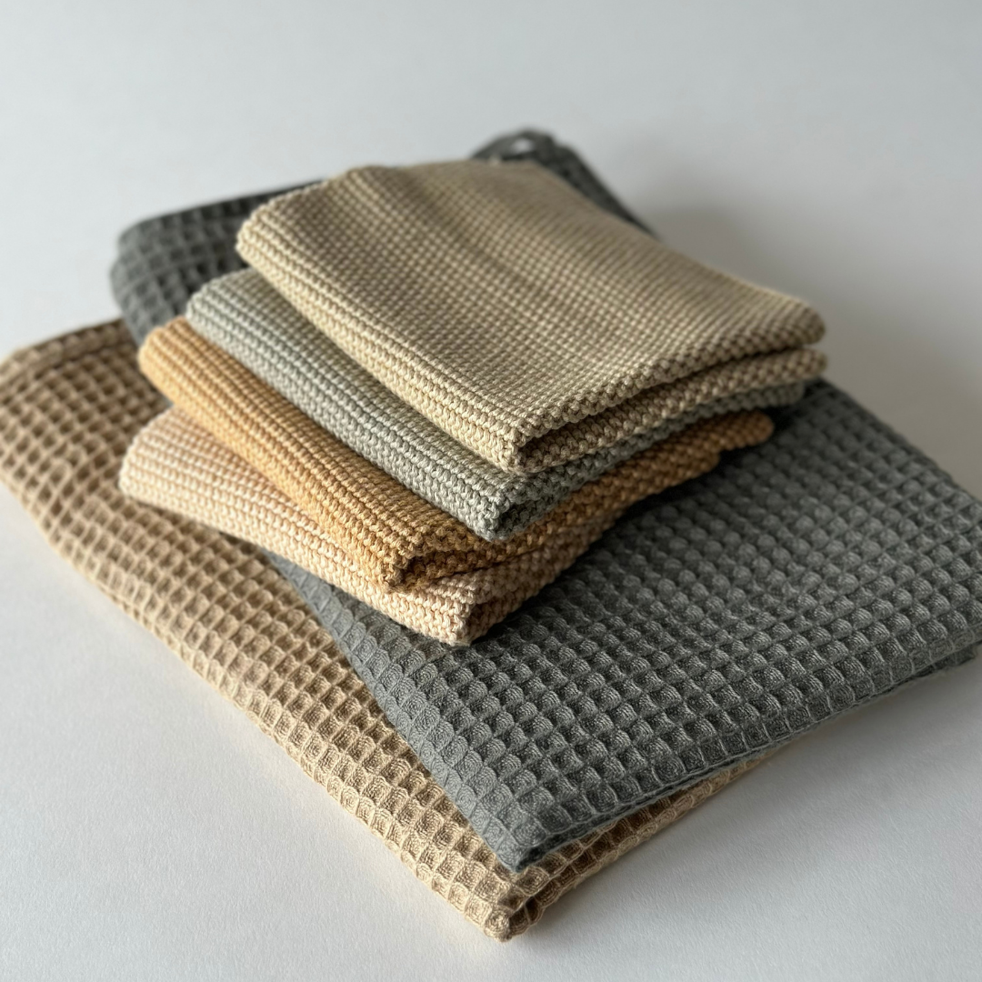 Aspegren Geschirrtücher - Gestrickt - Einfarbig - Pampas: 26x26 cm