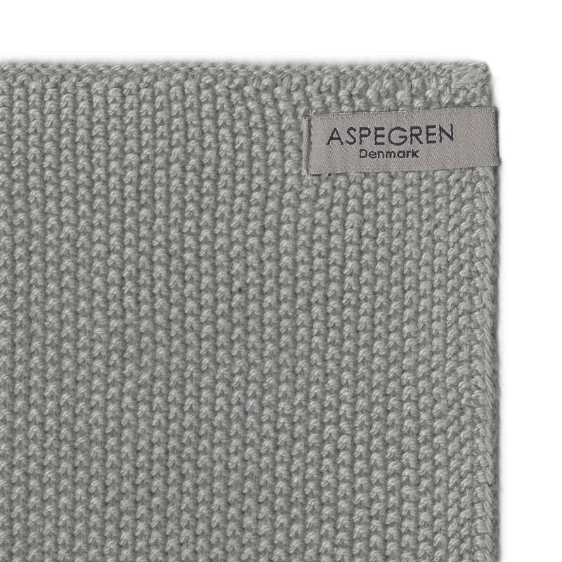 Aspegren Geschirrtücher - Gestrickt - Einfarbig - Grau: 26x26 cm