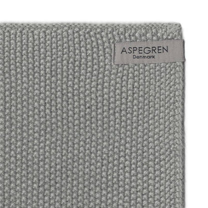 Aspegren Geschirrtücher - Gestrickt - Einfarbig - Grau: 26x26 cm