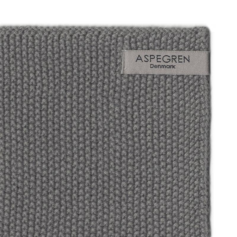 Aspegren Geschirrtücher - Gestrickt - Einfarbig - Grau: 26x26 cm