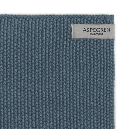 Aspegren Spültuch- Gestrickt - Einfarbig - Blau: 26x26 cm